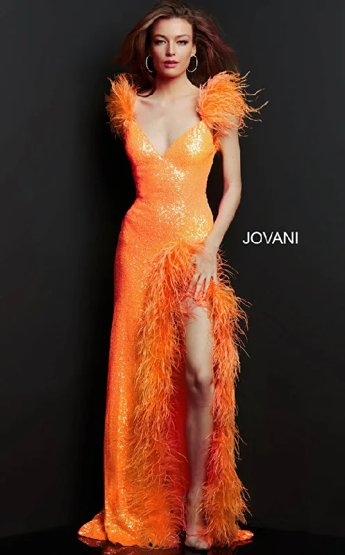 Sporty Streetwear Jovani 06164 Spaghetti Strap Sexy Long Prom Gown