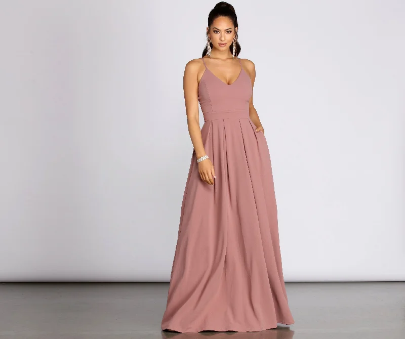 Exclusive Online Deals On Women's Stylish Outfits Marlowe Formal Stylish Long Pleated Dress