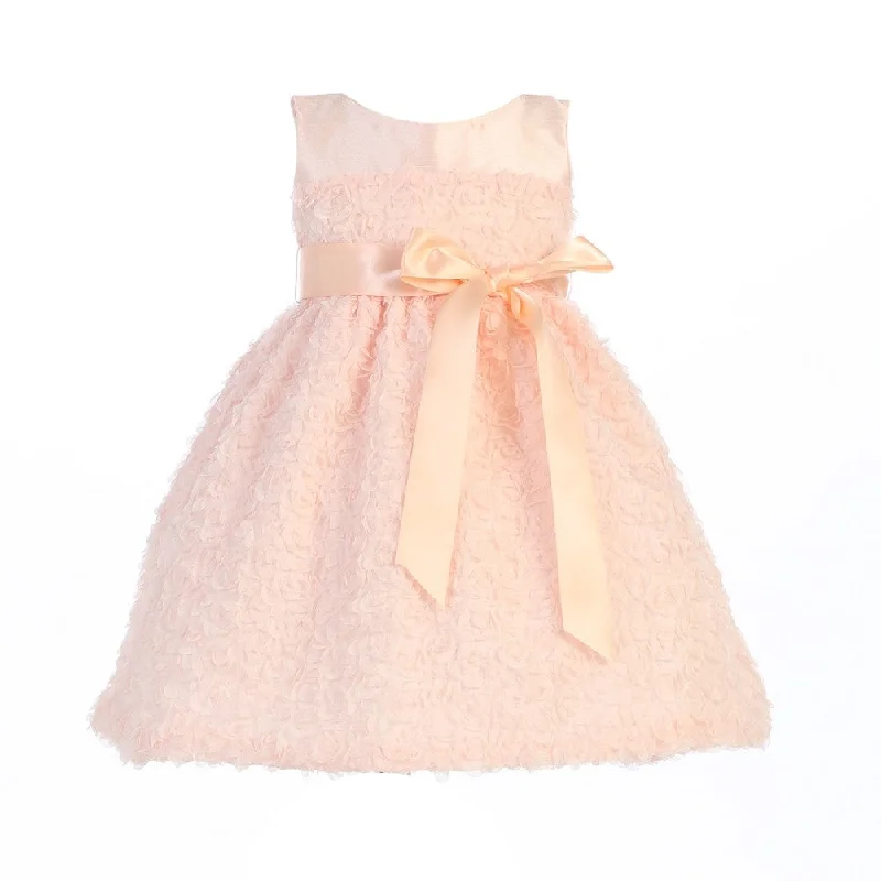 Versatile Women’s Clothing for All Occasions Little Girls Peach Chiffon Flowers Tulle Special Occasion Easter Dress 2T-6