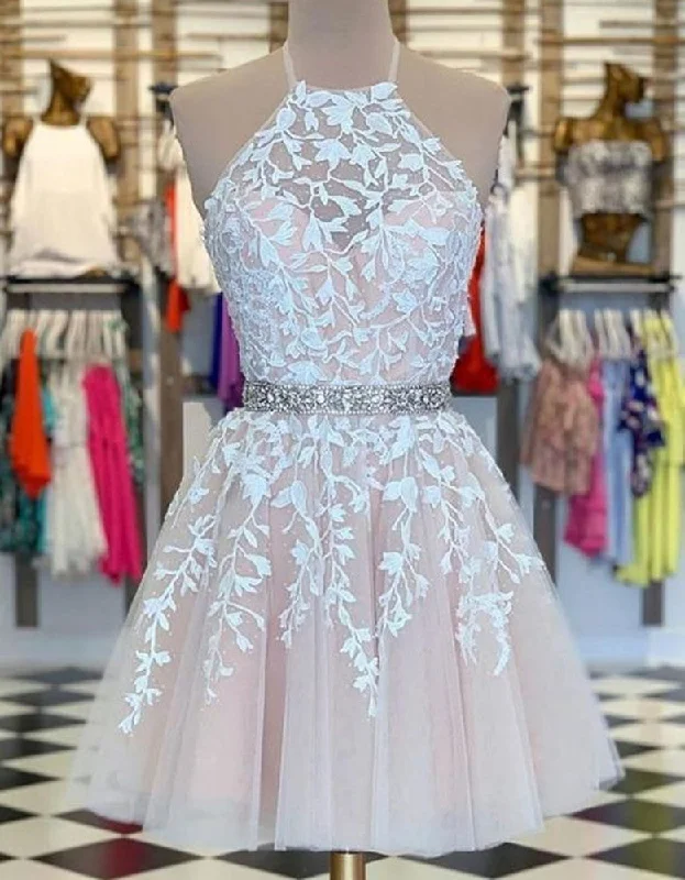 Chic Outfits Women Lace Prom Dresses Short Cocktail Gowns Girls Homecoming Dresses Short Graduation Dress YHD096