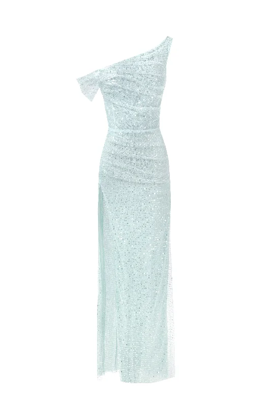Casual Chic Clothing Striking sequined maxi dress in mint green