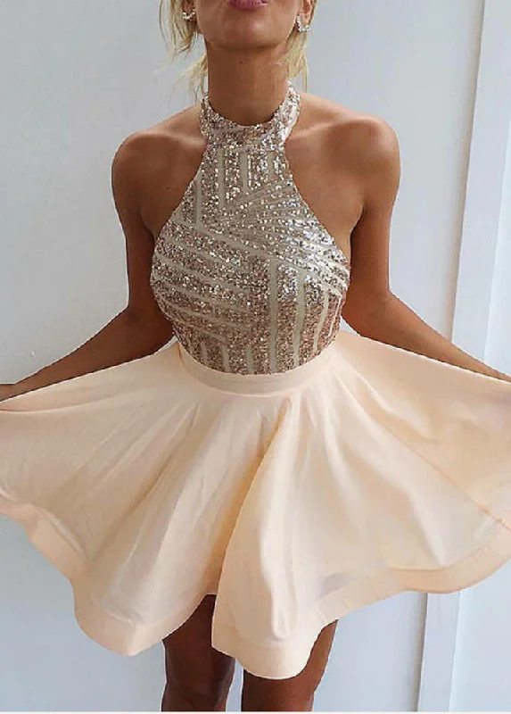 Clearance Sale Women Sequins Prom Dresses Short Cocktail Gowns Girls Homecoming Dresses Short Graduation Dress YHD011
