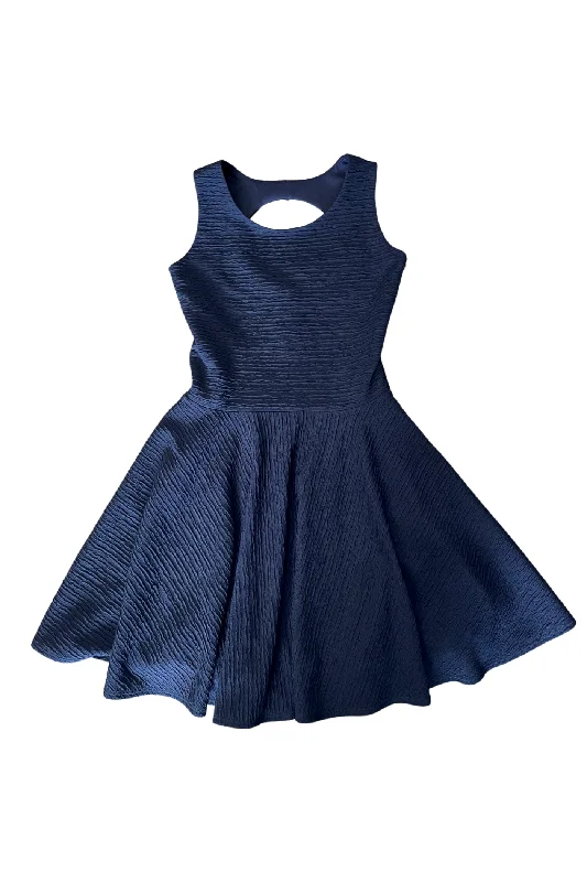 Seasonal Trends Navy Fit and Flare Dress