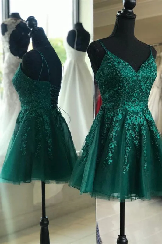 Timeless Elegance Women Lace Prom Dresses Short Cocktail Gowns Girls Appliques Homecoming Dresses Short Graduation Dress YHD052