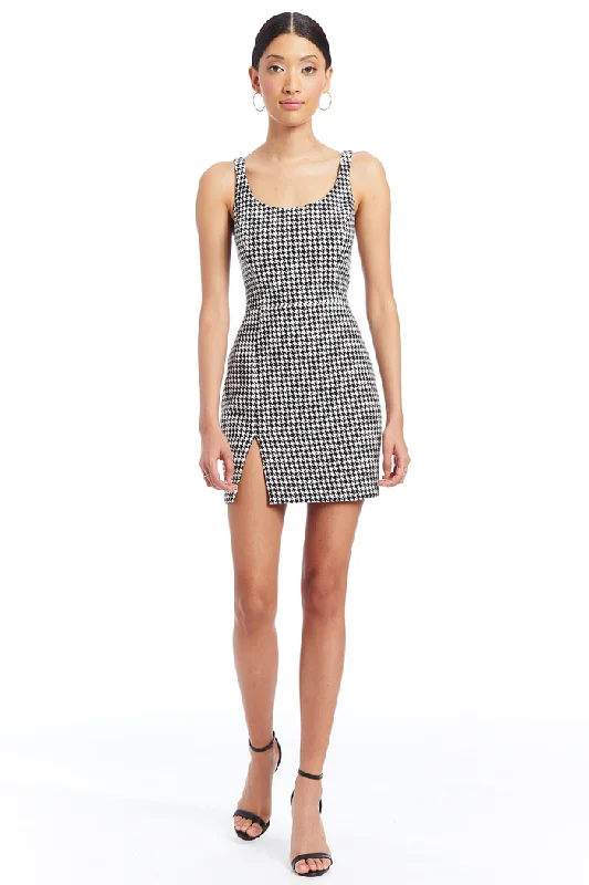 Embrace New Fashion Houndstooth Amabella Dress