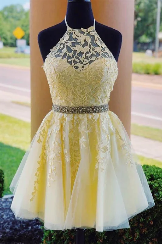 Sophisticated Style Women Lace Prom Dresses Short Cocktail Gowns Girls Appliques Homecoming Dresses Short Graduation Dress YHD010