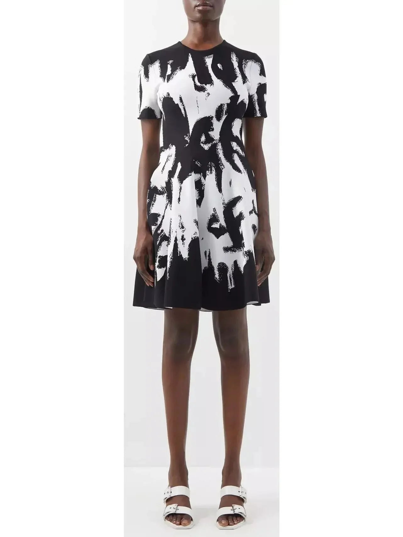 Fashion Forward Femininity Graffiti Jacquard Mini Dress
