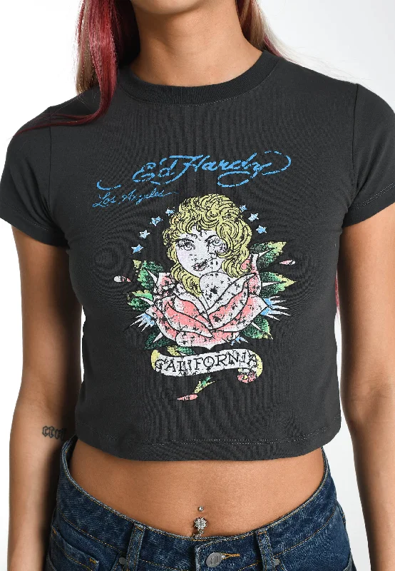 Women’s Evening Wear Womens California Dreamer Baby T-Shirt - Black