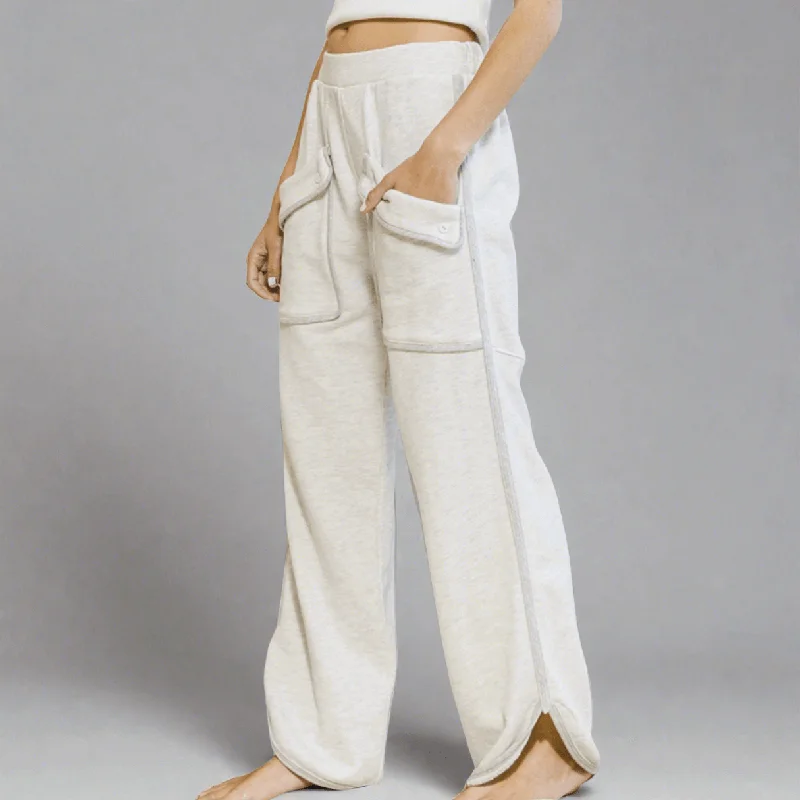Luxury Fashion All Good Patch Pocket Pants In Grey Made in USA