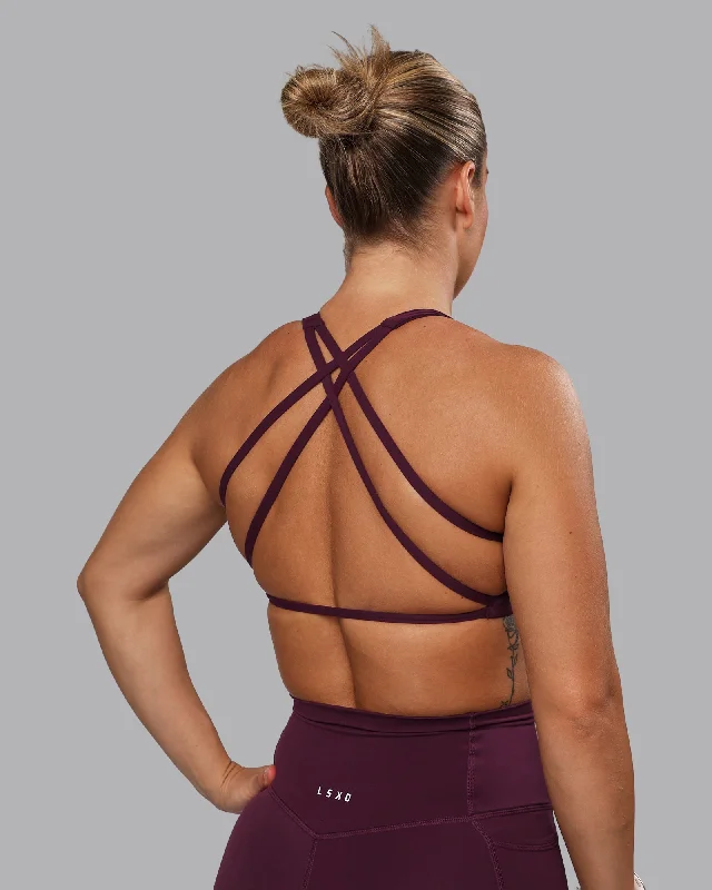 Urban Femme Streetwear Aspire Sports Bra - Cherry Lacquer