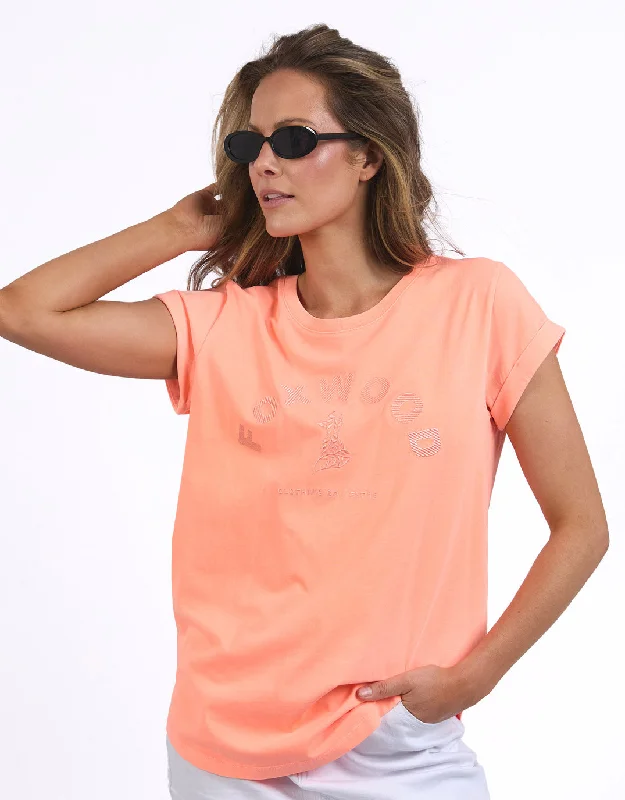 Casual Women’s Clothing Online Effortless Tee - Neon Peach