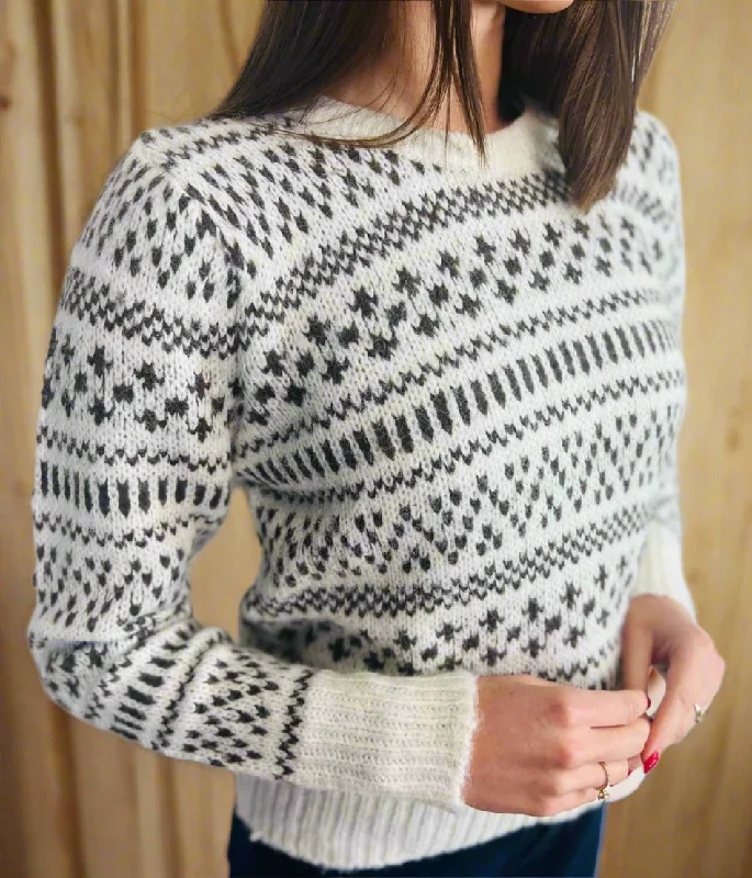 Buy More, Save More Jacquard Crew Neck Merino Wool Jumper