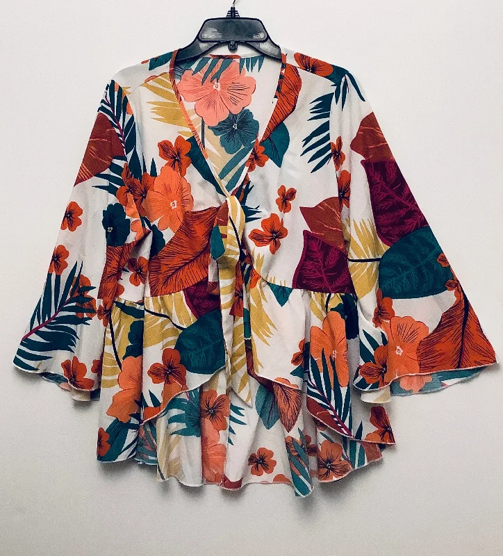Best Deals Of The Season Top Short Sleeve By Shein In Floral Print