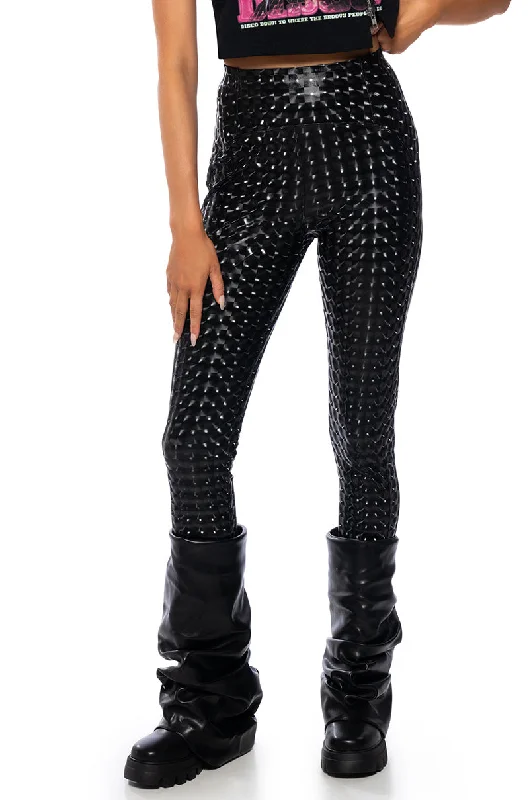 Fashionable Casual Tops RIO CHECKER PRINT HIGH RISE LEGGING WITH 4 WAY STRETCH