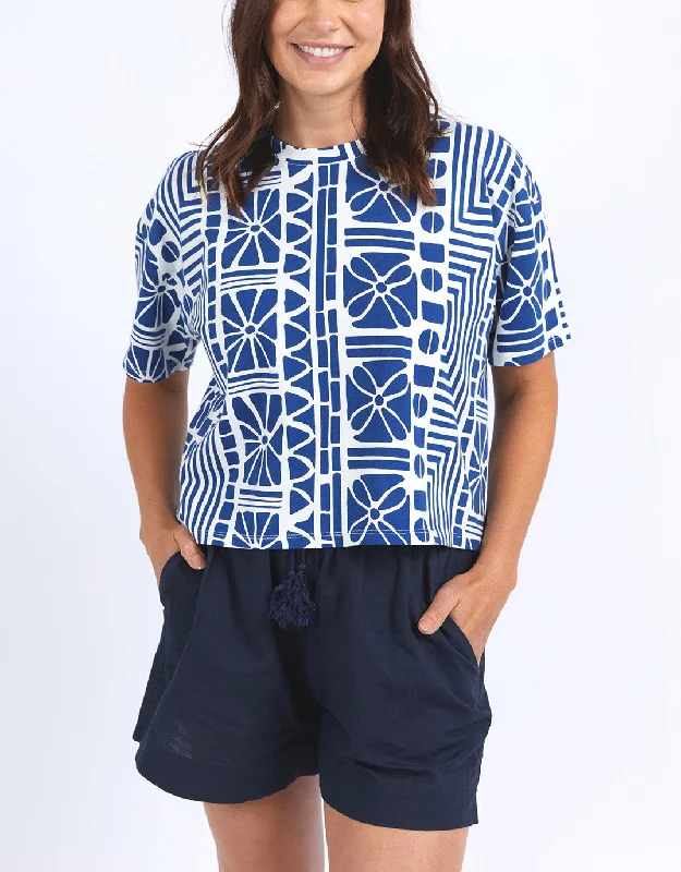 Women’s Trendy Outfits Casablanca Tee - Royal Blue Print