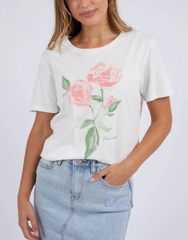 Fashionable Women’s Wardrobe Bloom Tee - Vintage White