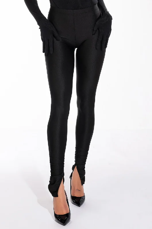 Chic & Cozy Apparel ICE SCUBA RUCHED ANKLE LEGGINGS