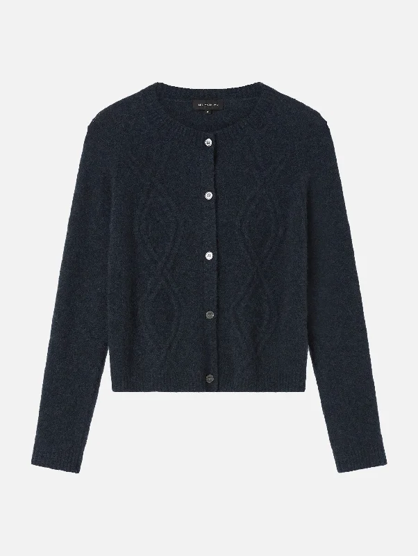 Stylish Dresses for Women Sawyer Cable Knit Cardigan in Indigo