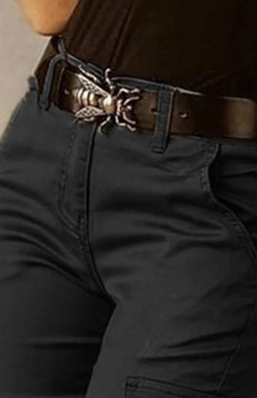 Vibrant Femme Fashion Casual Mid Waist Skinny Women's Pants