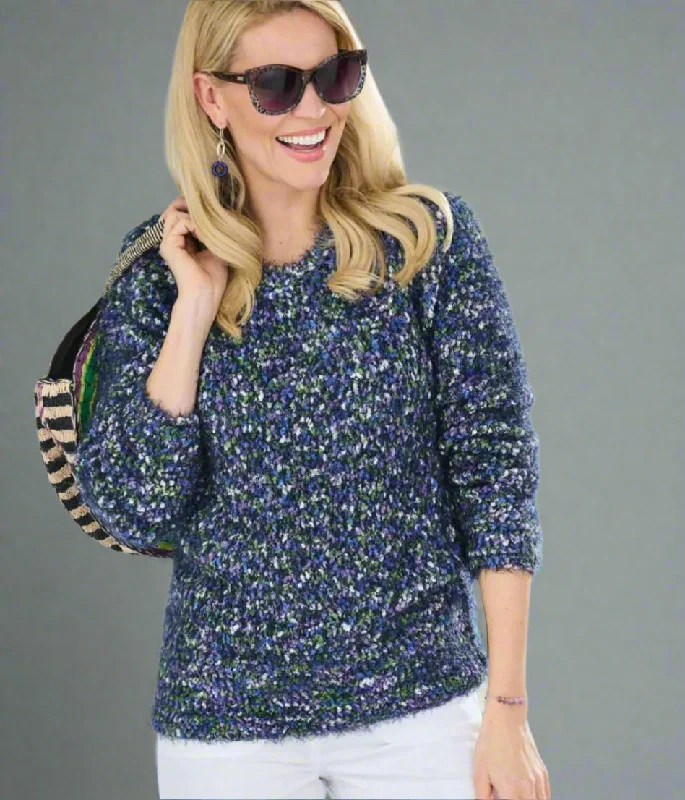 Designer Women’s Fashion Online Navy Textured Soft Jumper