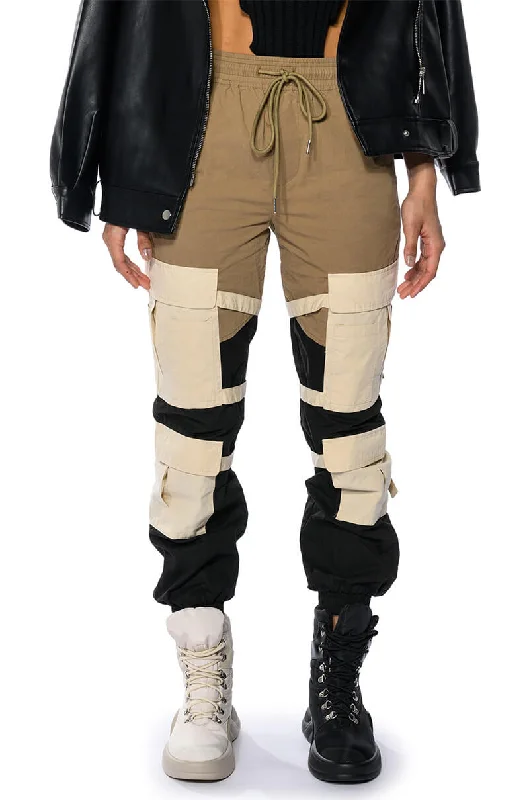 Effortless Chic for Women DIXIE COLOR BLOCKED CARGO JOGGER