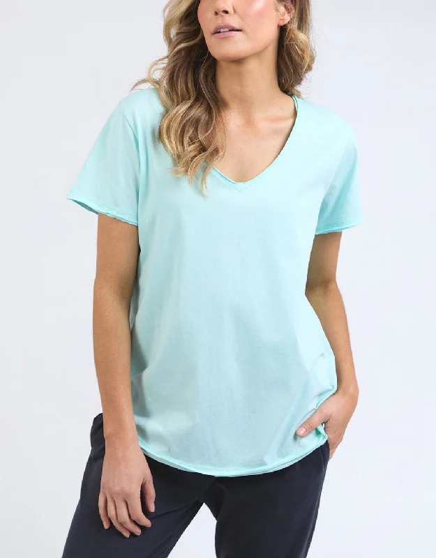 Women’s Seasonal Fashion Trends Pima Vee Tee - Tonic Blue