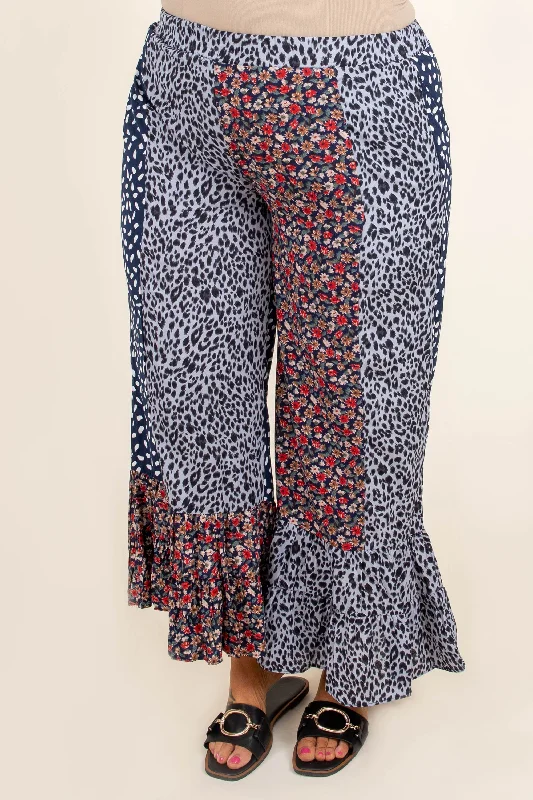 Casual and Comfortable Outfits Poppy Strolls Pants, Navy Mix