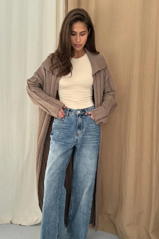 Casual Dresses for Women Charli Dasha Cardigan in Taupe