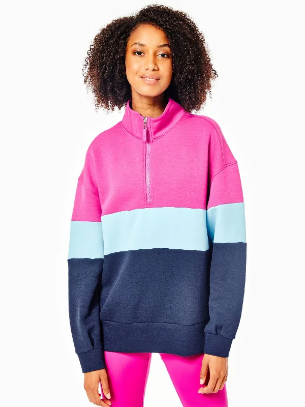 Pastel Styles Addison Bay Varsity 1/4 Zip Pullover