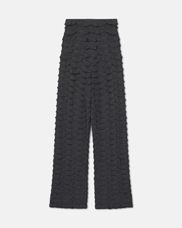 Additional Time-Limited Offers Hedvig - Textured Cotton-Blend Pants - Grey Mouline