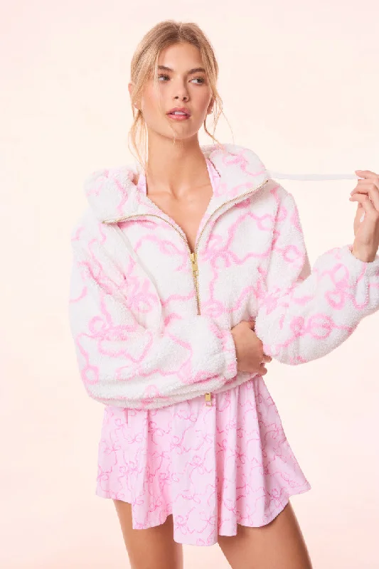 Unbeatable Prices Darcelle Bow Print Teddy Bomber