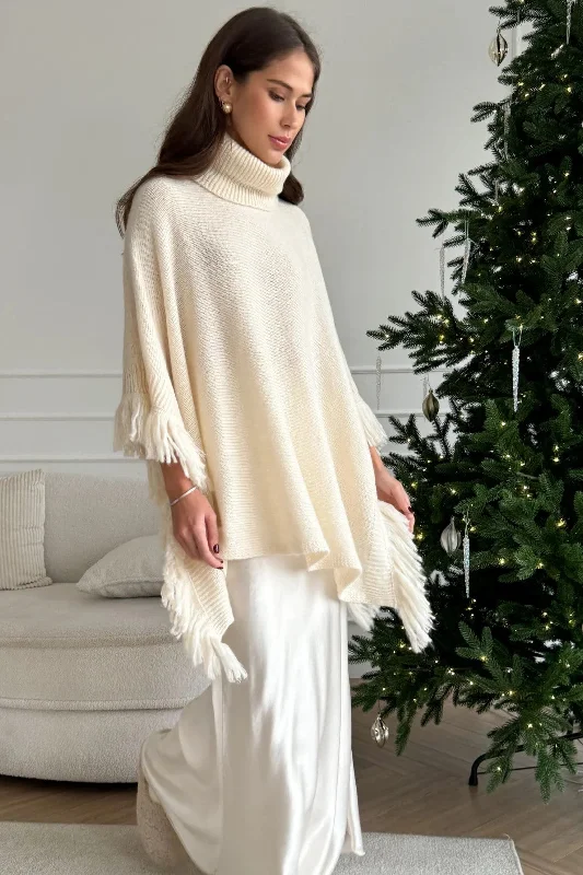 Attire Sale Charli Pearl Poncho in Cloud