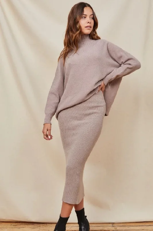 New Styles Just In Charli Alma Pencil Skirt in Smoke