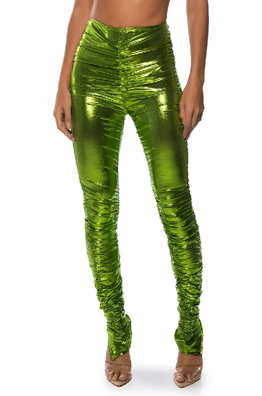 Easygoing Women’s Style IN THE COSMOS METALLIC RUCHED LEGGING