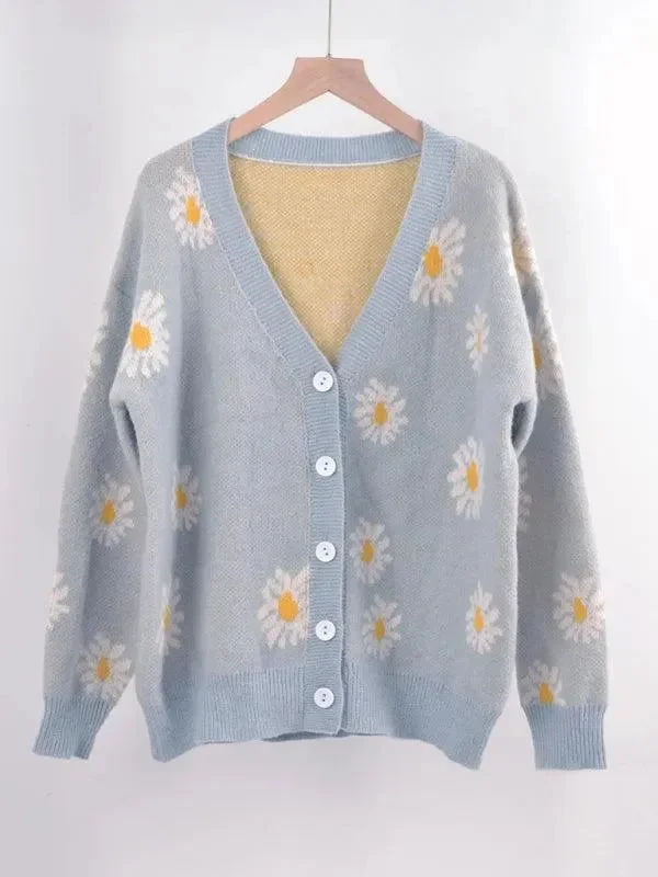 Browse Our Top Products Daisy Knitted  Women Cardigan Sweater