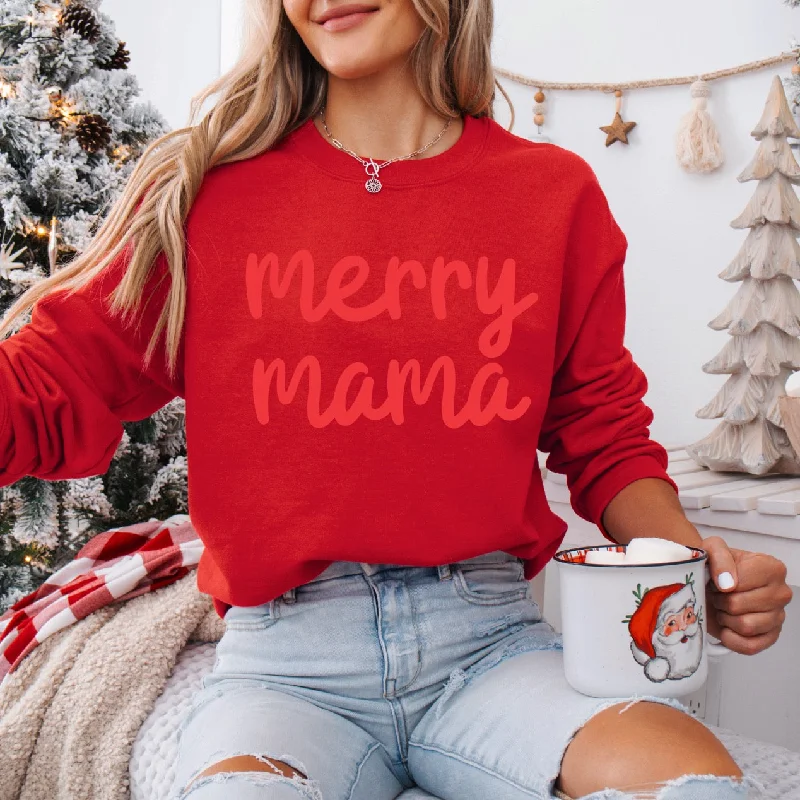 Chic Casual Style merry mama • Red Tonal Pullover
