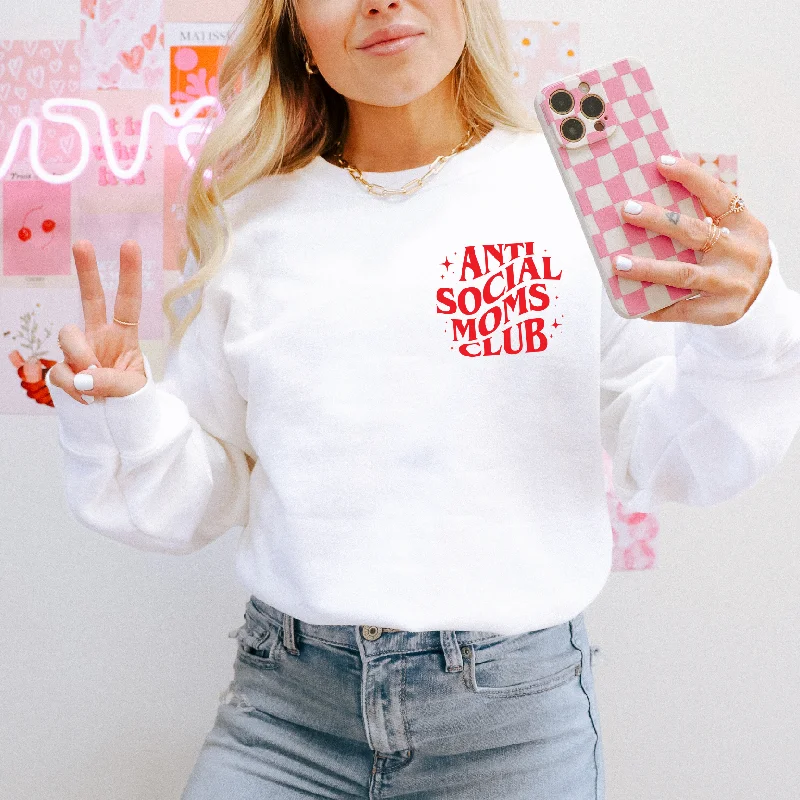 Chic Wardrobe Anti-Social • Red & White Crew