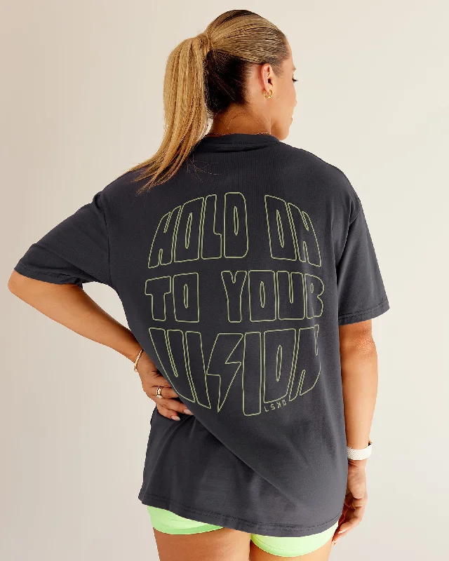 Trendy Street Style Bree Masters Vision FLXCotton Tee Oversize - Stormy-Pastel Lime