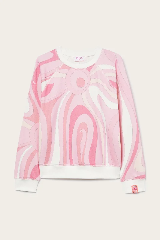Trend Leading Collection Fleece Sweatshirt Marmo Print
