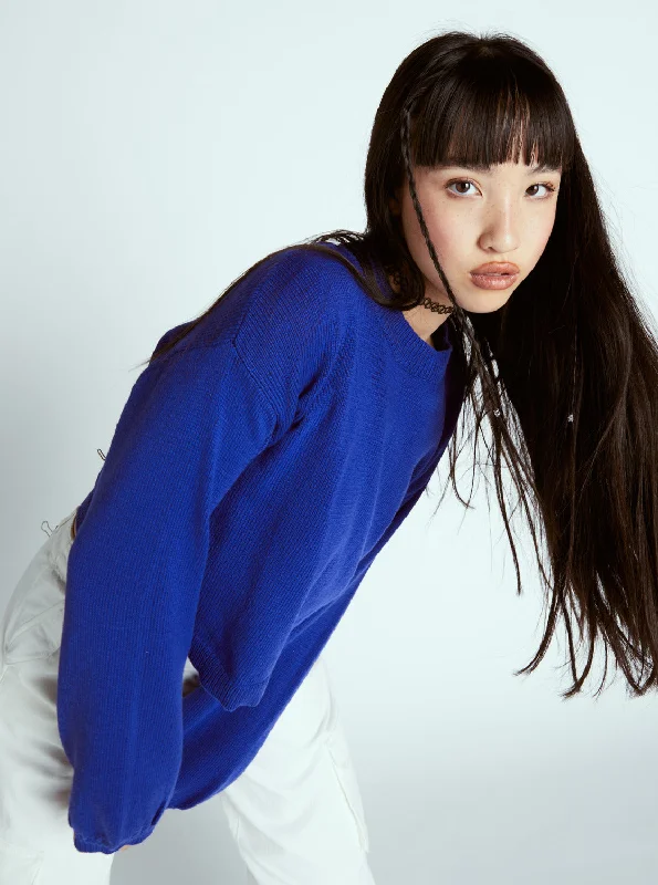 Absurdly Cheap Sale Chloe Kim Crew Neck Sweater - Royal Blue