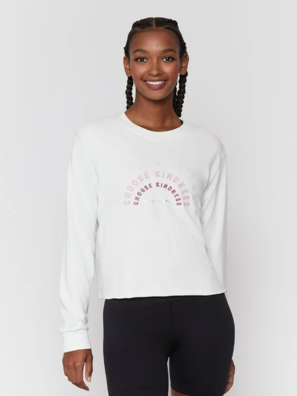 Season Sale Spiritual Gangster Kindness Crop Sweatshirt