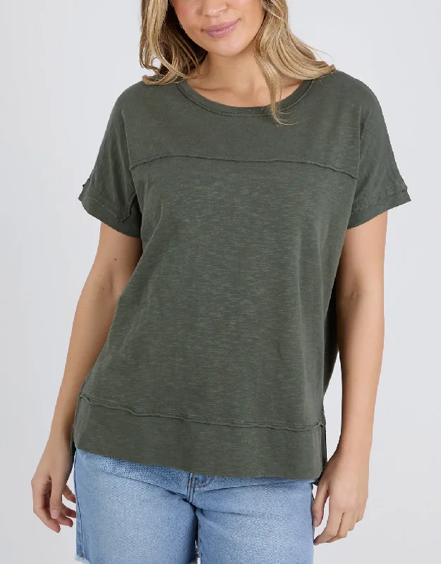 Luxury Women’s Clothing Allison Tee - Khaki
