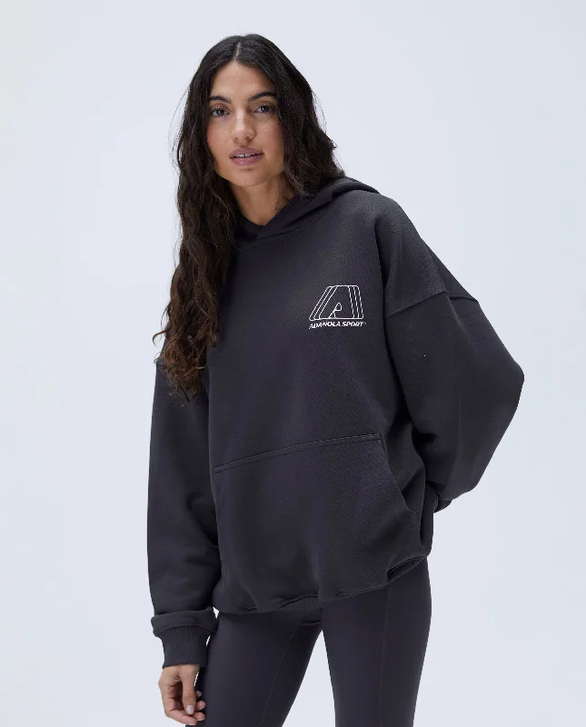 Women's Clothes "A" Oversized Hoodie - Graphite Grey