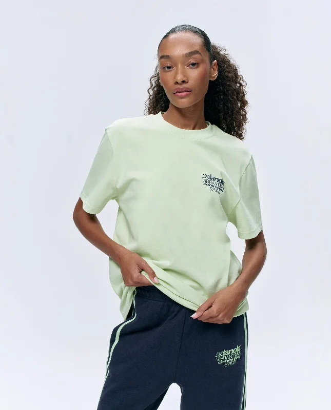 Winter Wardrobe Clearance Community Spirit Short Sleeve Oversized T-shirt - Mint Green/Navy Blue
