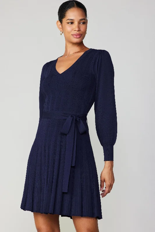 Stylish Basics Belted Knit Mini Dress