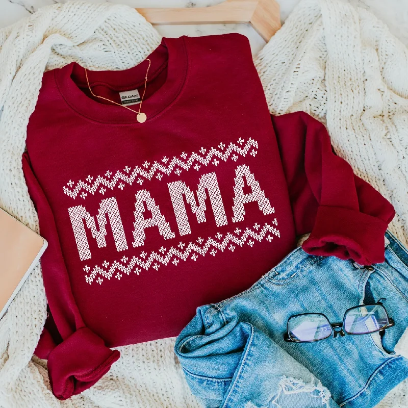 Street Style Fashion MAMA Sweater Print • Pullover
