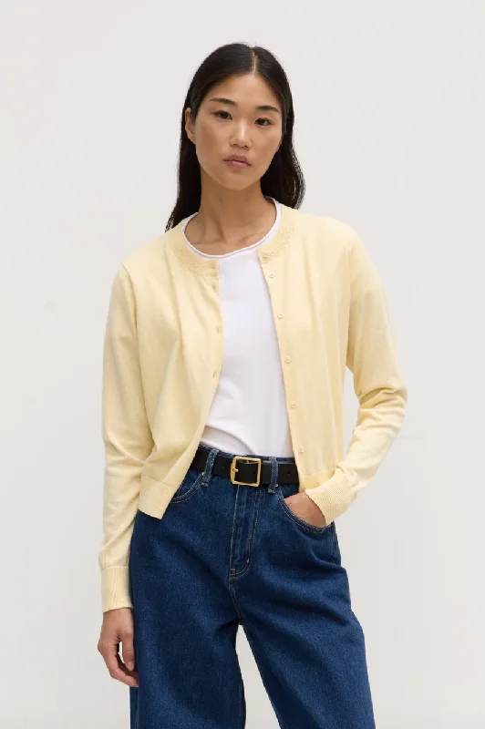 Women's Fashion Hotspots Semra Cotton Cashmere Cardigan - Chamomile