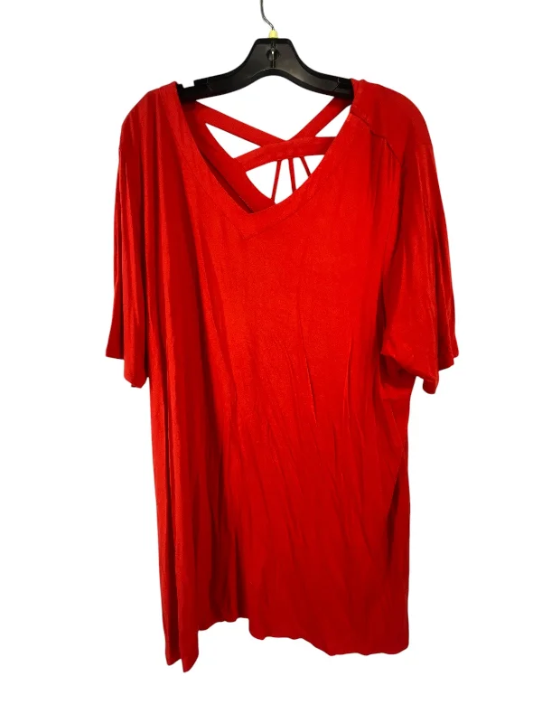Hot Deals Top Short Sleeve By Chicos In Red