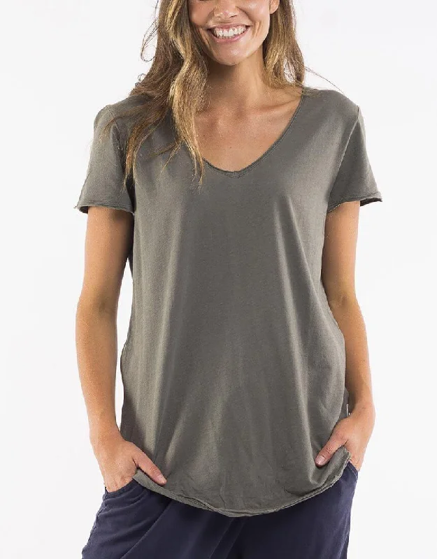 Final Sale Fundamental Vee Tee - Khaki