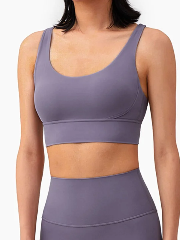 Final Sale Purple X Cross Sports Bra